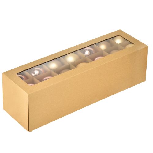 Article Boules de Noël or et rose en verre véritable Ø60mm 24 pcs
