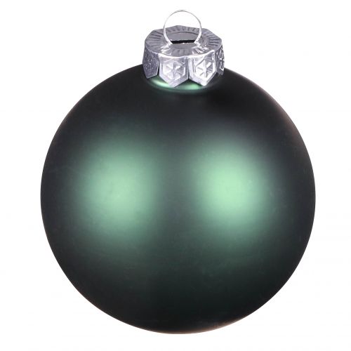 Article Boules de Noël boules de verre gris vert Ø7,5cm 12 pcs