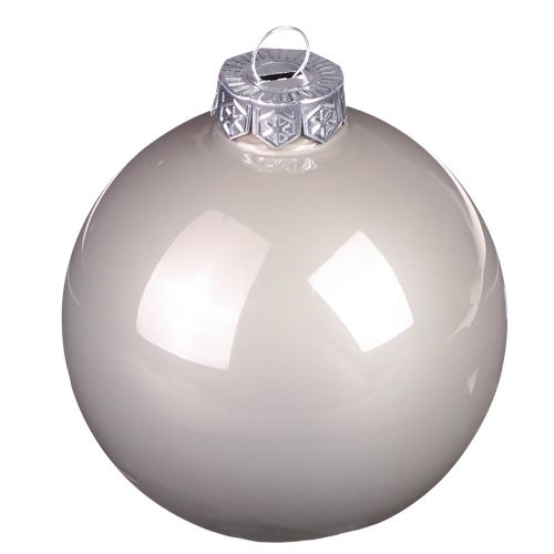 Article Boules de Noël boules de verre gris vert Ø7,5cm 12 pcs