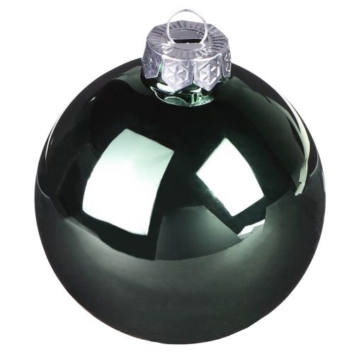 Article Boules de Noël boules de verre gris vert Ø7,5cm 12 pcs