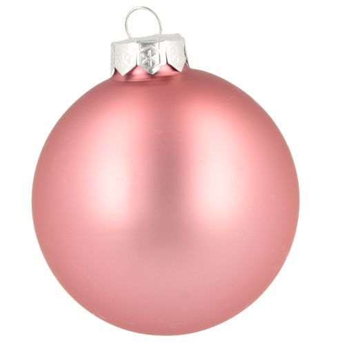 Article Boules de Noël en verre rose gris Ø7,5 cm 14 pièces