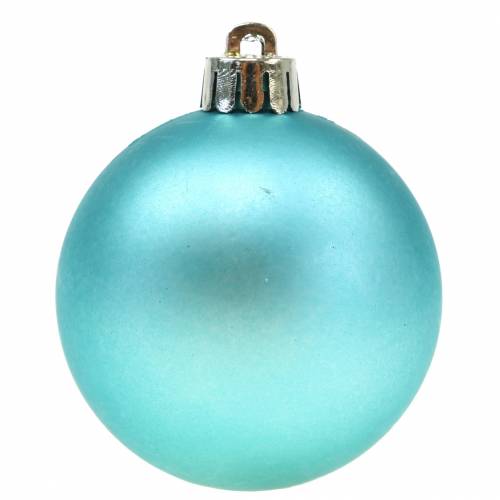 Floristik24 Décorations pour sapin de Noël Boule de Noël turquoise Ø6cm 12pcs
