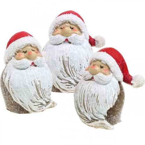 Floristik24 Décoration de table Père Noël Décoration de fenêtre Père Noël H8cm 3pcs