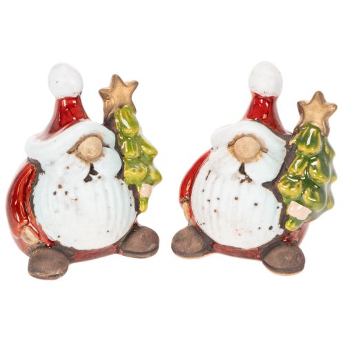 Figurine de Père Noël avec décoration de sapin de Noël, 7 cm, lot de 2 acheter | Floristik24.be