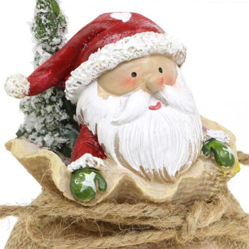 Article Figurine décorative Père Noël dans un sac Décoration de Noël Ø8cm/H13cm 2 pièces
