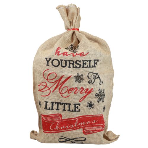 Sac de Noël Sac cadeau Sac de jute de Noël grand 80×48cm