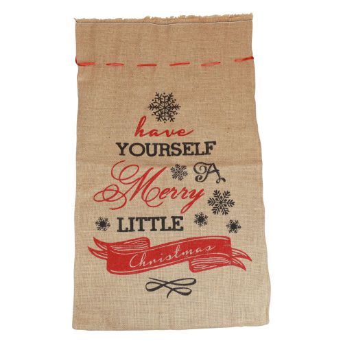 Floristik24 Sac de Noël Sac cadeau Sac de jute de Noël grand 80×48cm