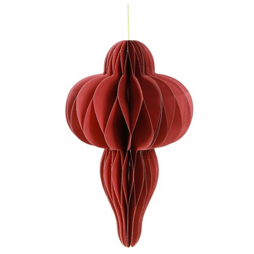 Floristik24 Décorations de Noël ornement en papier Bordeaux H40cm 2 pcs