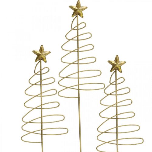 Floristik24 Épingle de Noël pin fleur de sapin métal 30cm 6pcs