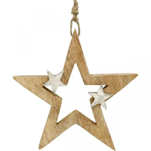 Étoile de Noël à suspendre Etoile déco en bois Noël H22cm