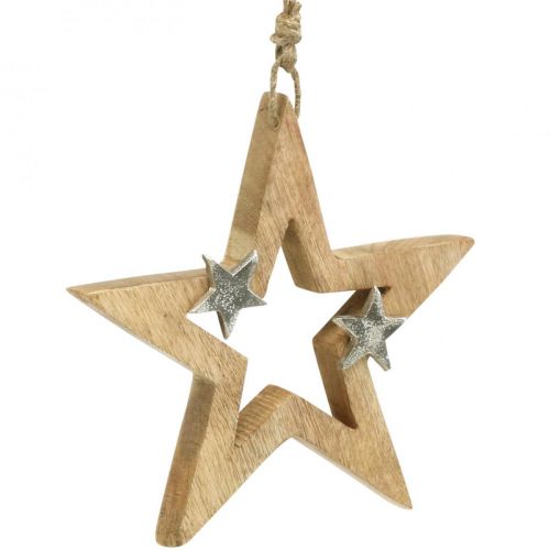 Article Étoile de Noël à suspendre Etoile déco en bois Noël H22cm