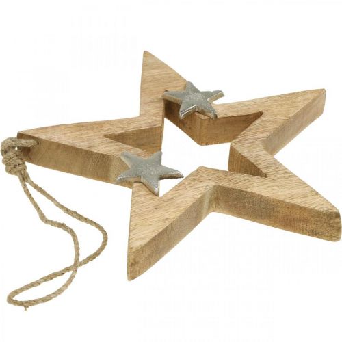 Floristik24 Étoile de Noël à suspendre Etoile déco en bois Noël H22cm