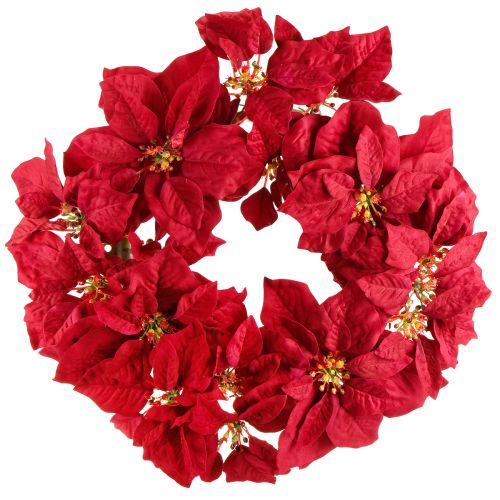 Floristik24 Couronne de poinsettia fleurs artificielles Noël Ø40cm