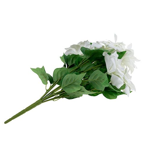 Article Bouquet de poinsettia blanc L45cm