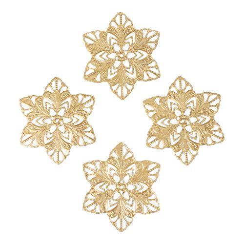 Floristik24 Poinsettias étoiles décoration de Noël métal Ø6cm 36 pcs
