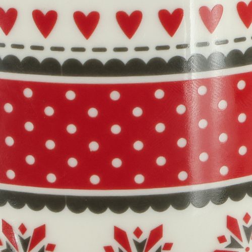 Article Mug de Noël en céramique rouge et blanc Ø10cm H9cm