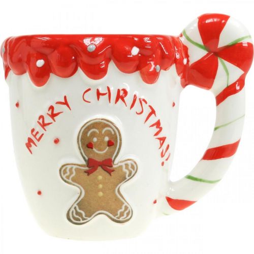 Article Tasse de Noël Joyeux Noël en céramique blanche H10,5cm