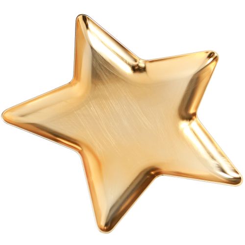 Assiette de Noël décoration étoile assiette plastique doré Ø31cm