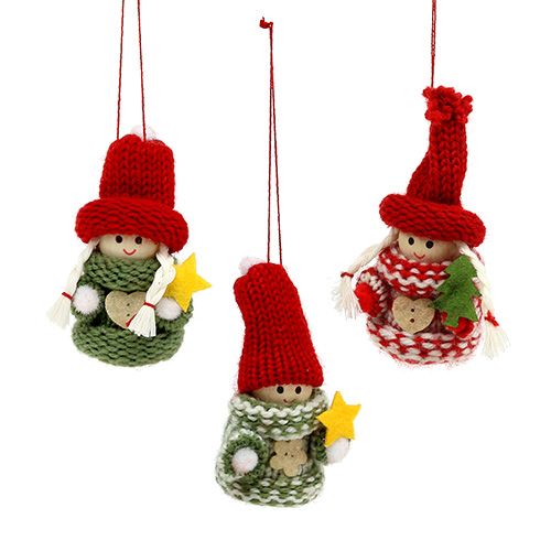 Floristik24 Weihnachtswichtel pour accrocher 6,5cm L15cm sorte. 3st