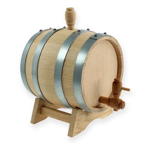 Floristik24 Tonneau en bois, tonneau à vin avec support 5 litres