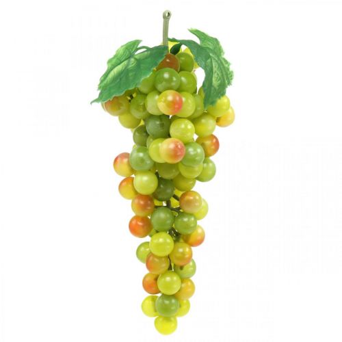 Floristik24 Déco raisins vert fruit artificiel décoration de vitrine 22cm