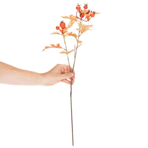 Branche d'aubépine artificielle avec feuilles et baies, 62 cm | Floristik24.be