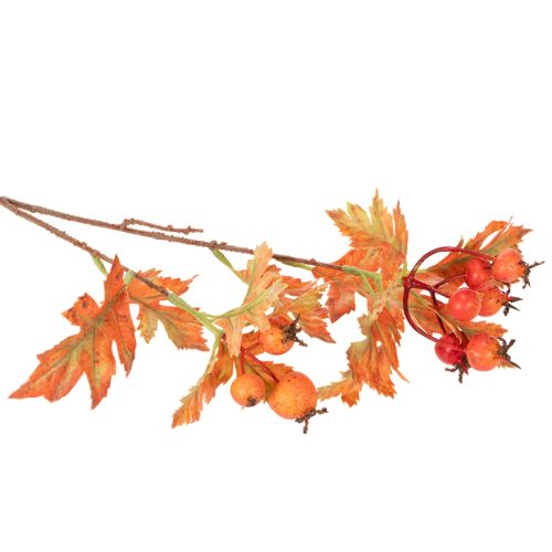 Branche d'aubépine artificielle avec feuilles et baies, 62 cm | Floristik24.be