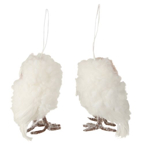 Article Décoration de hibou blanc à suspendre poussins de hibou blanc 12 cm 2 pièces