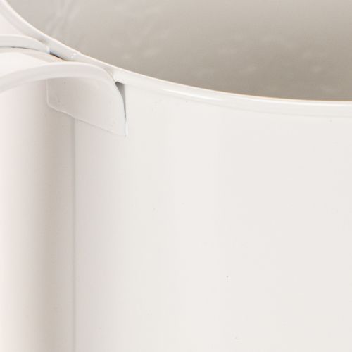 Arrosoir en métal blanc à motif floral, 13,5 cm, pot décoratif | Floristik24.be