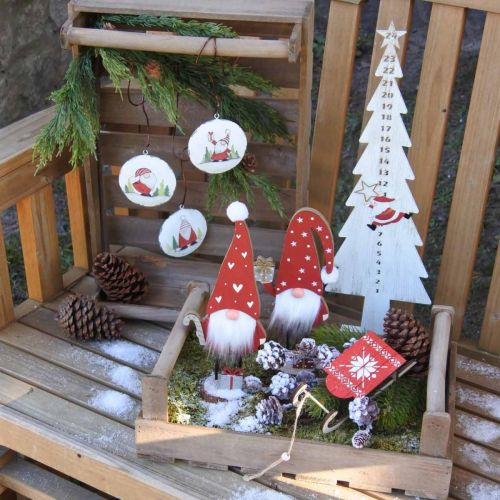 Article Calendrier de l&#39;avent déco chiffres sapin métal H50,5cm