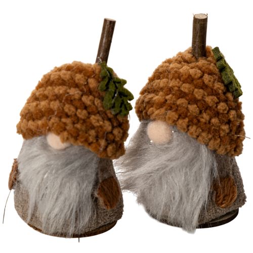 Ensemble de 6 figurines de gnome avec bonnet tricoté et gland, 10 cm | Floristik24.be