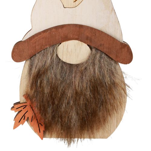 Article Pendentif Gnome décoration en bois nains d&#39;automne 21×10,5cm 4 pcs