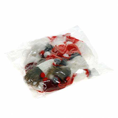 Article Gnome avec chapeau pointu à suspendre rouge, blanc, gris L10–12cm 12pcs