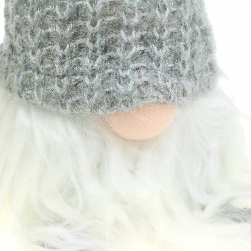 Article Edge siège Gnome avec bonnet en laine gris 8cm H37cm 2pcs
