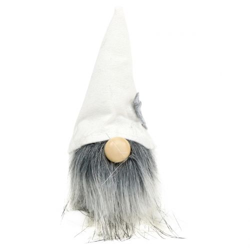 Floristik24 Lutins de Noël avec barbe blanc, gris 12cm 4 pcs
