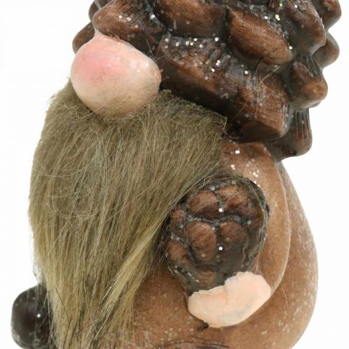 Floristik24 Nain décoratif cônes et glands en céramique Assortiment H10.5 / 12cm 4pcs