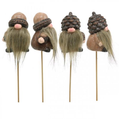 Floristik24 Bâton décoratif cônes et glands en céramique Imp 8/8.5cm 4pcs