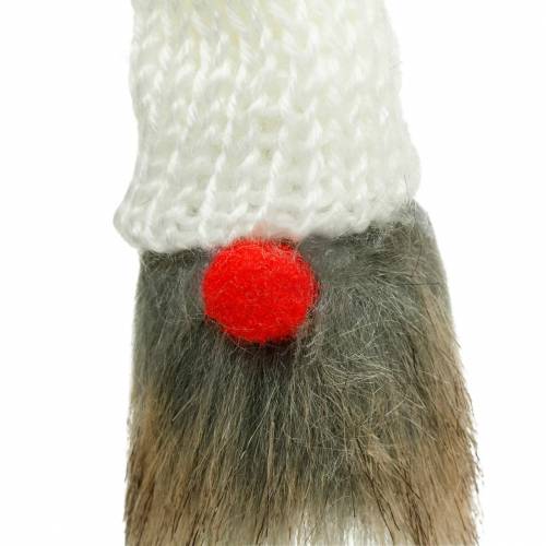 Article Gnome à coller avec bonnet tricoté rouge, blanc, gris 11–13cm L34–35,5cm 12pcs