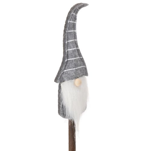 Figurine décorative de gnome avec chapeau rayé sur bâtonnet en bois, 46 cm, lot de 6 | Floristik24.be