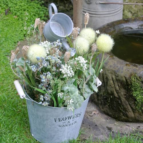 Article Bouquet de fleurs sauvages, millefeuille naturel, blanc lavé 30–60cm 150g