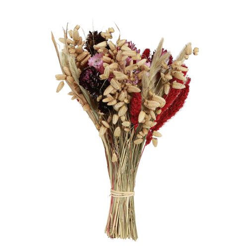 Article Bouquet de fleurs sauvages séchées rose naturel L30cm
