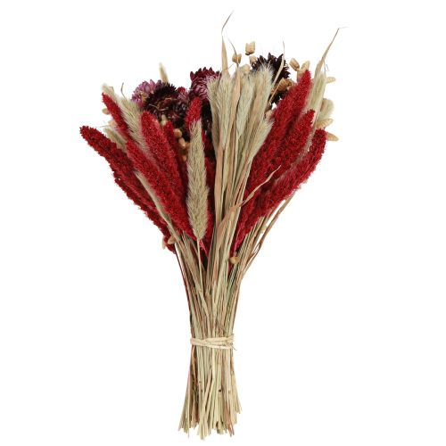 Article Bouquet de fleurs sauvages séchées rose naturel L30cm