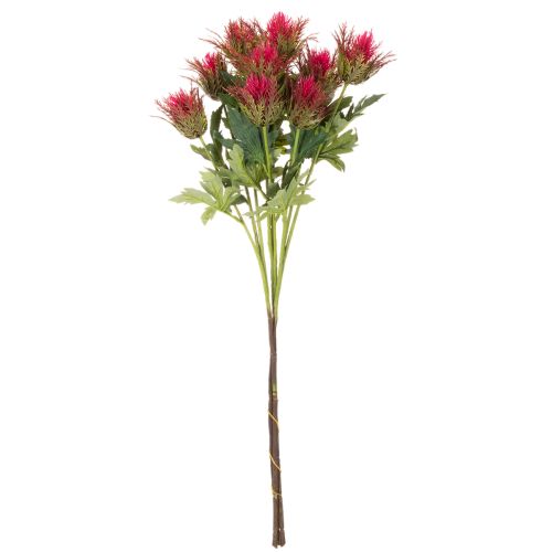 Branche de chardon rouge artificielle pour décoration, 67 cm, 3 pièces | Floristik24.be