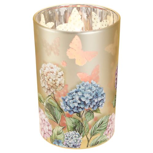 Article Porte-bougie chauffe-plat en verre à motif floral pour des moments de vie harmonieux, 18 cm