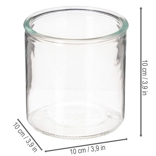 Vase cylindrique en verre transparent et polyvalent, 10 cm, lot de 3. | Floristik24.be
