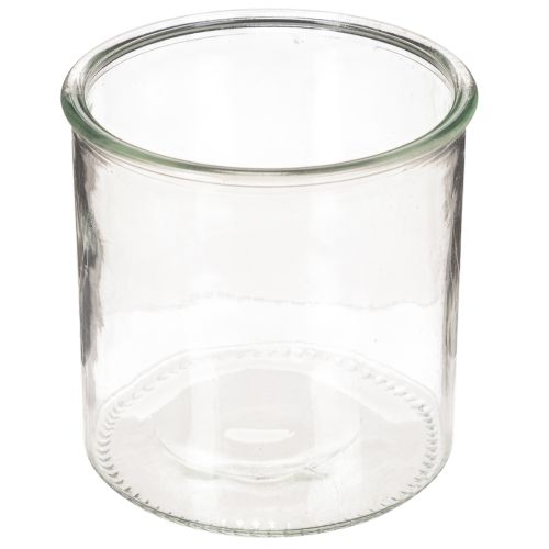 Porte-bougie chauffe-plat en verre, rond, verre transparent, polyvalent, 12 cm, lot de 2