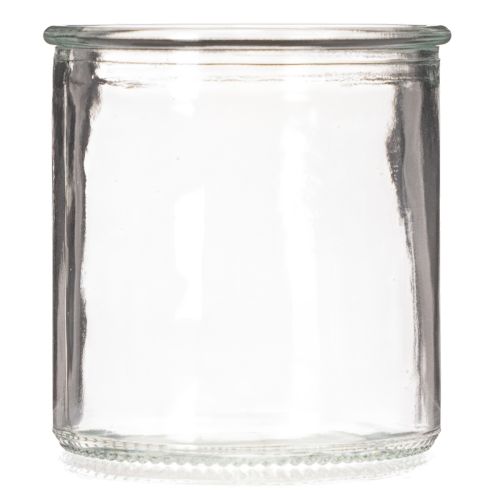 Photophore rond en verre transparent, 8 cm, lot de 3 | Floristik24.be