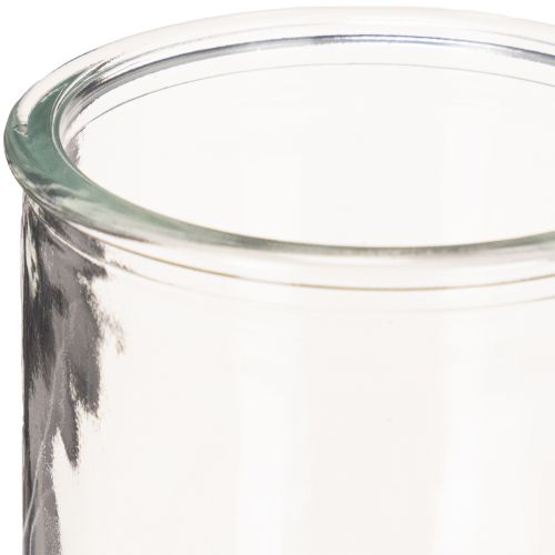 Photophore rond en verre transparent, 8 cm, lot de 3 | Floristik24.be