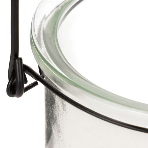 Lanterne suspendue en verre Ø12cm H12,5cm (lot de 2) | Floristik24.be