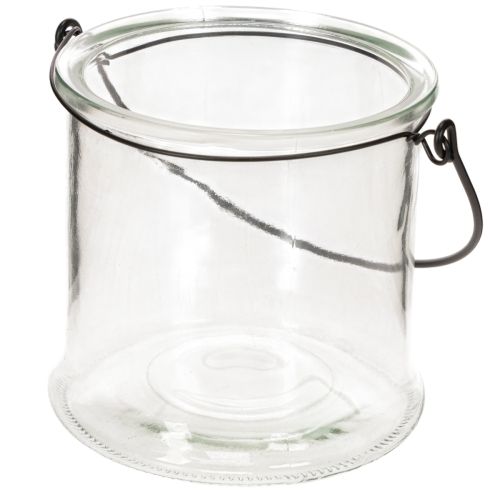 Lanterne suspendue en verre Ø12cm H12,5cm (lot de 2) | Floristik24.be